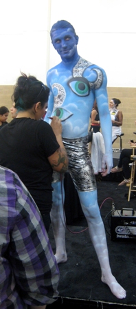 Bodypainted man